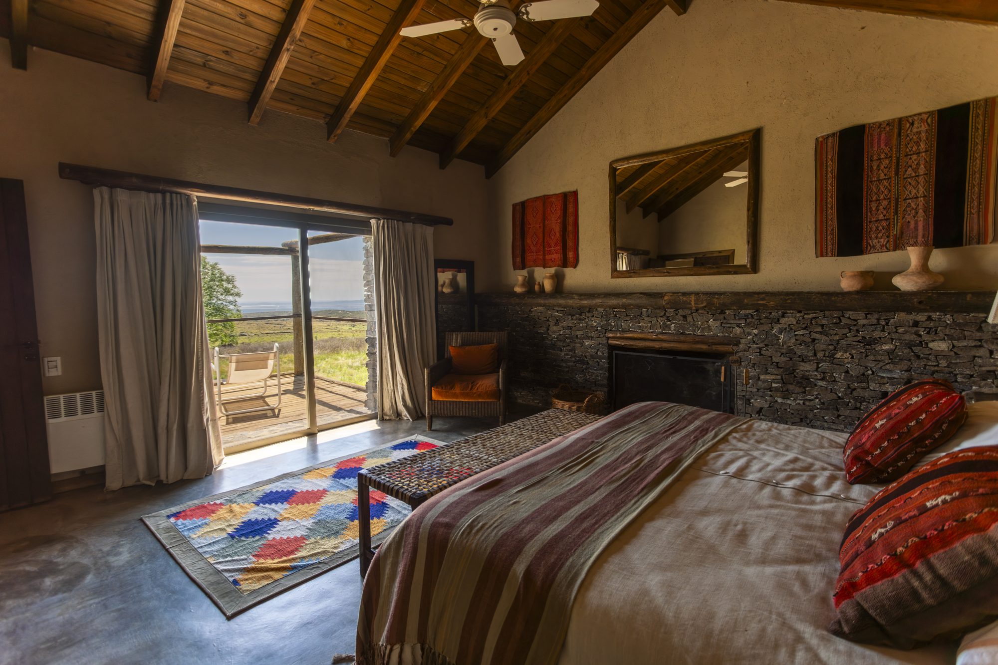 Main bedroom with a window onto the hills